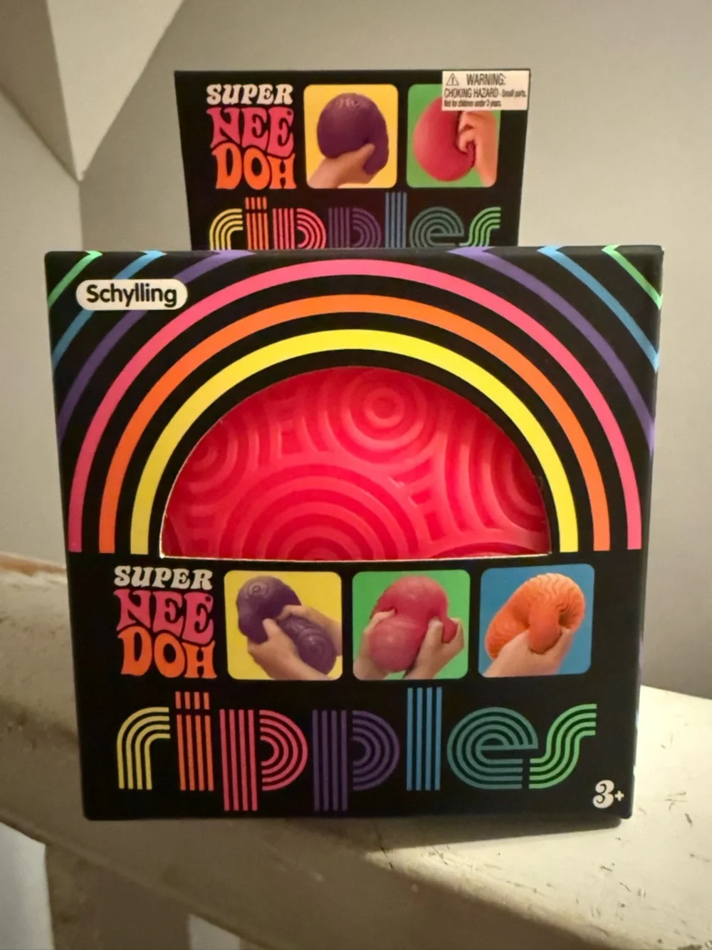 Schylling Super NeeDoh Ripples XL Pink Giant Sensory Squishy Fidget Ball NIB - Picture 5 of 5